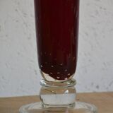 Red Murano glass vase