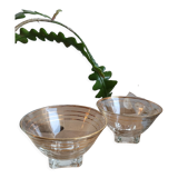 Lot two verrines gilded edges