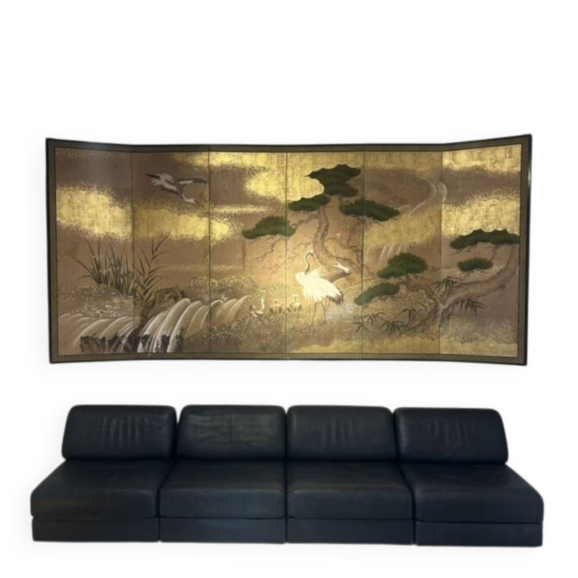 DS76 sofa by De Sede, 4 modules, circa 1980, navy blue.