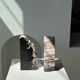 Black petrified wood bookend H17 L17 P6