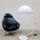 Vintage black leatherette swivel chair 'Mad men style'