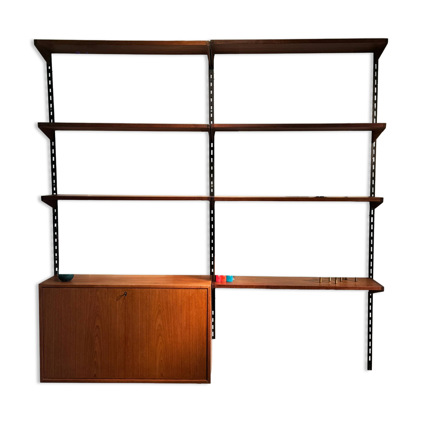 Vintage Scandinavian wall library by Kai Kristiansen for FM Møbler
