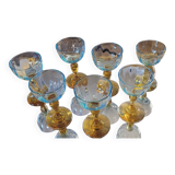 7 George Sand stemmed glasses