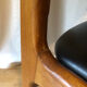 Scandinavian chair in black skai and wood