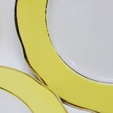 7 Vintage KG Lunéville Plates Jonquille Model Diameter 19.5 Cm