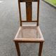 Art Deco chair in solid wood and cane