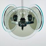 Vintage glass pendant lamp by Fontana Arte, 1970s.