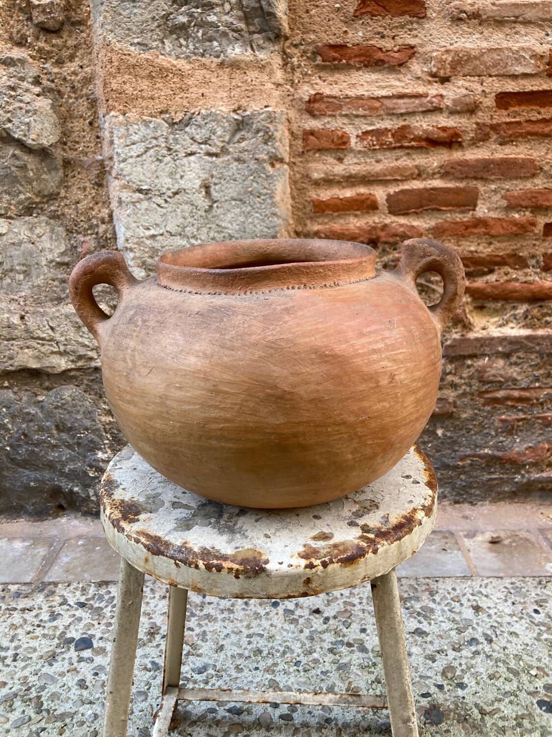 Terracotta pot vase