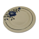 Dish with blue rose