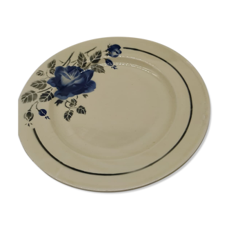 Dish with blue rose