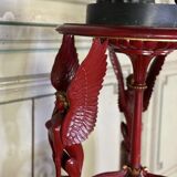 Athenian carved wood, red patina imitation of red marble