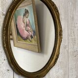 Antique oval mirror