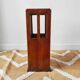 Vintage brutalist umbrella stand made of solid wood.