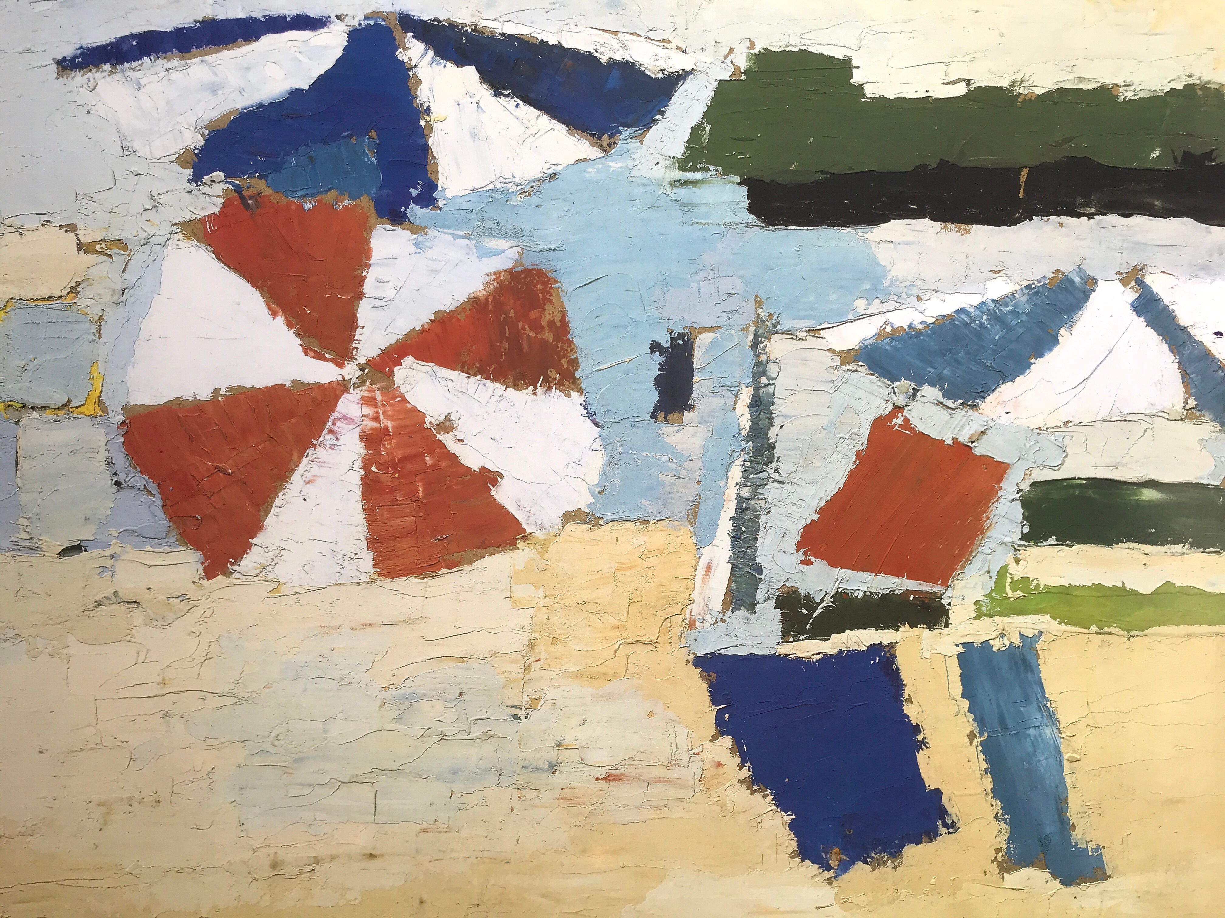 Poster Nicolas de Staël, Le Lavandou, character on the beach, 1991