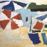 Poster Nicolas de Staël, Le Lavandou, character on the beach, 1991