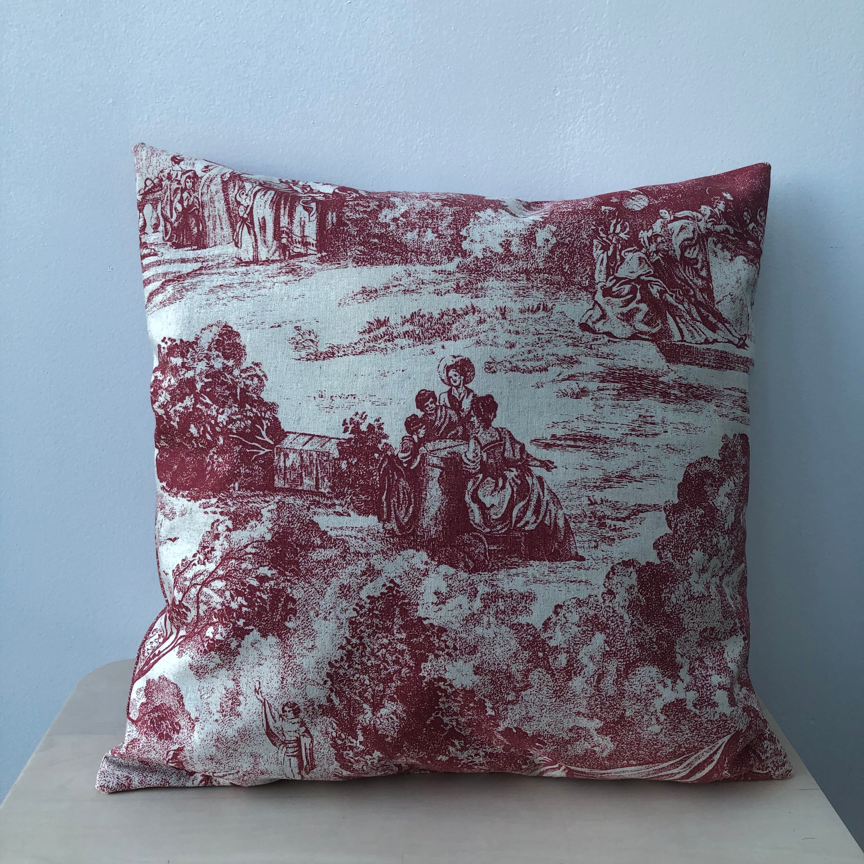 Jouy's canvas pattern cushion