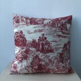 Jouy's canvas pattern cushion