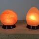 Ball and egg lamps in vintage pink salt stone
