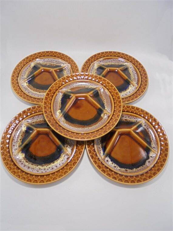 Set of 5 Sarreguemines plates