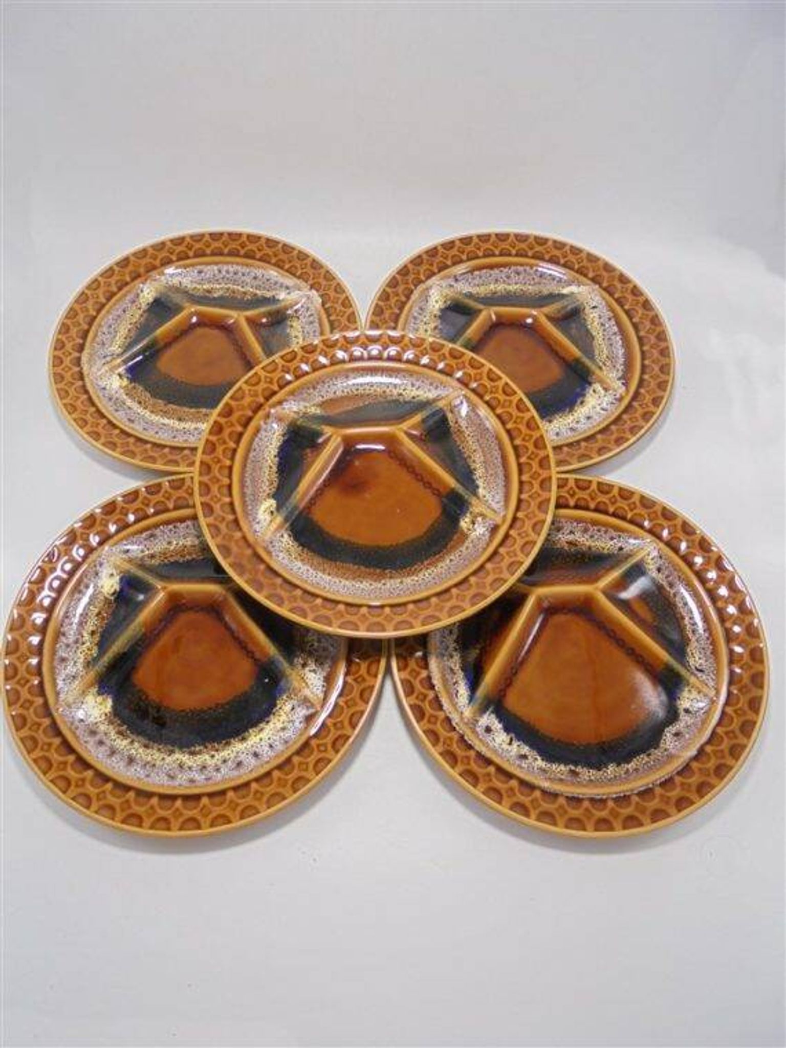 Série de 5 assiettes sarreguemines
