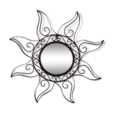 Wrought iron sun mirror