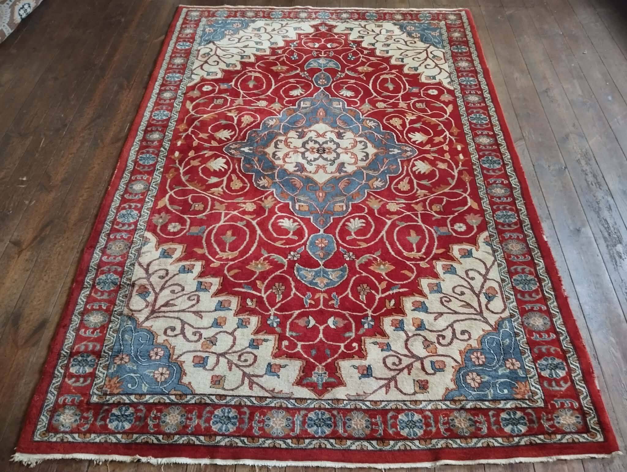 Handmade Indo Tabriz rug 212x144cm