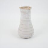 Signed white beige ceramic pitcher