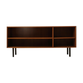 Danish teak media record folder sideboard