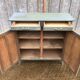 Parisian sideboard painted in blue with 2 doors and 2 drawers.