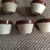 Series of 5 sandstone ramekins
