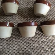 Series of 5 sandstone ramekins