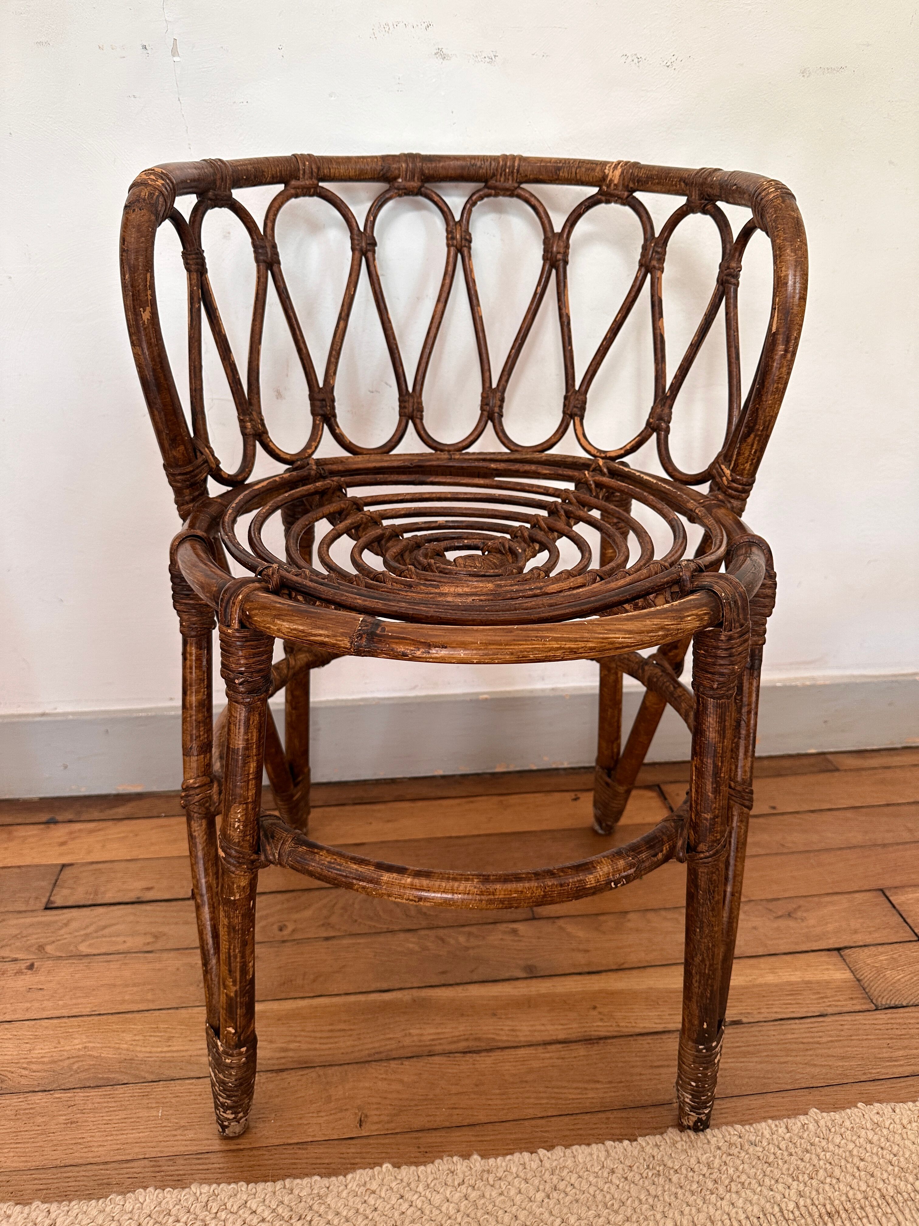 Rattan armchair
