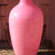 Art deco style pink glass vase