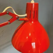 Luxo L-1 architect desk lamp by Jacob Jacobsen, red, 1960s