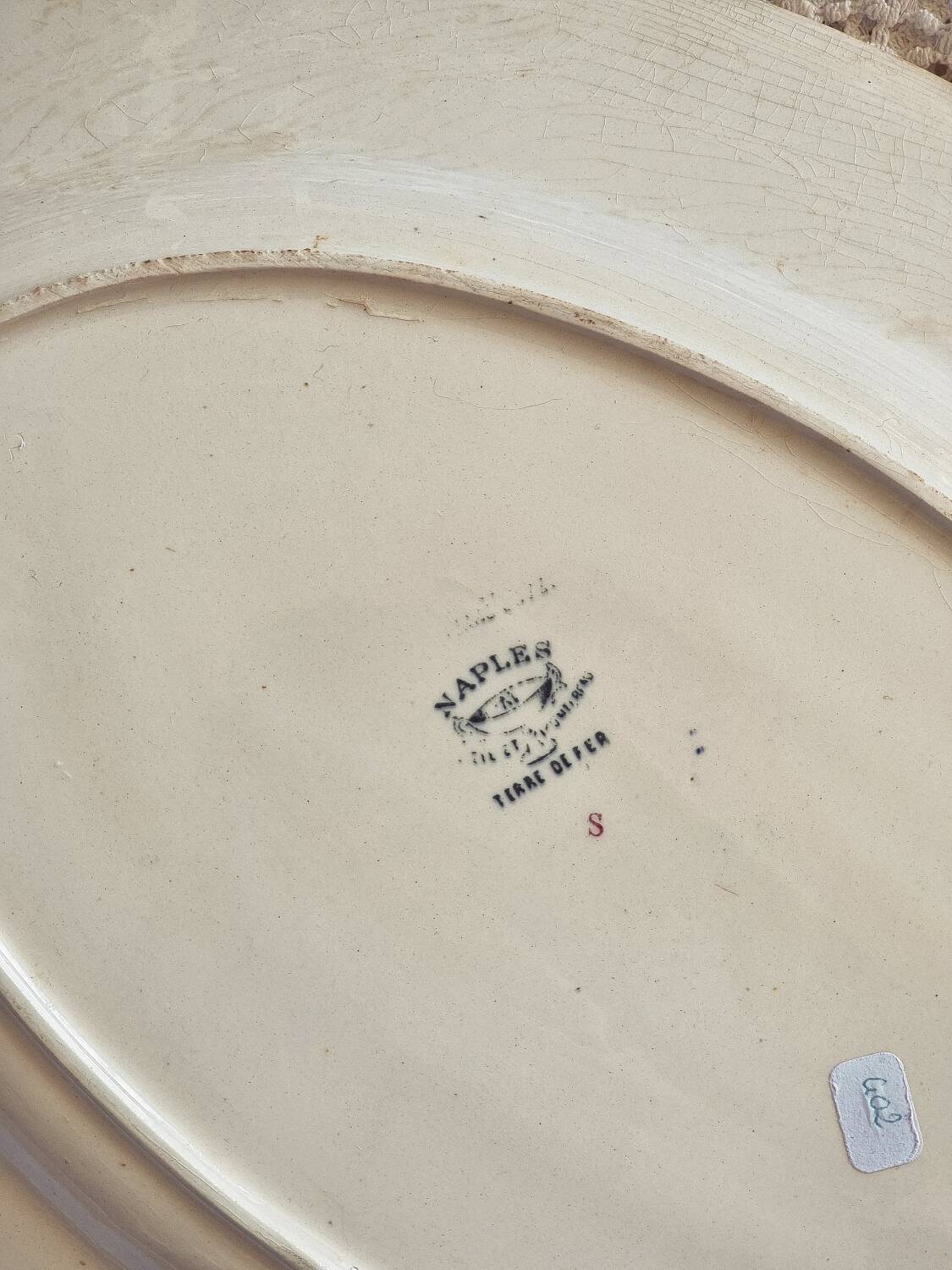 Large ironstone dish, Creil and Montereau