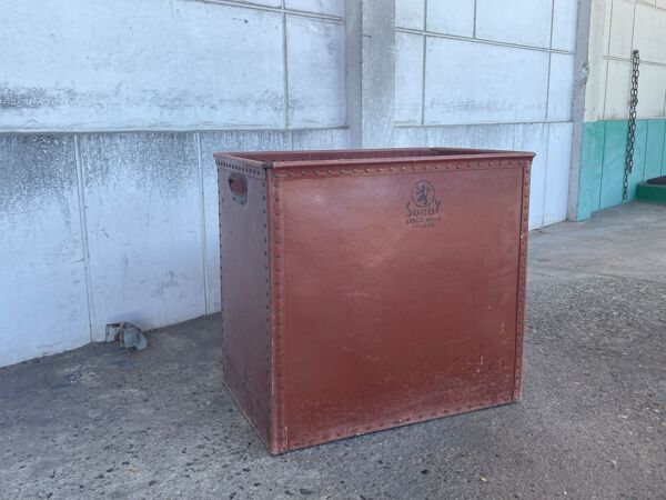 Caisse de rangement industrielle suroy cuir