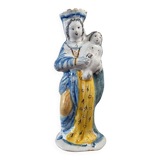 18th century Virgin Mary in Nevers earthenware