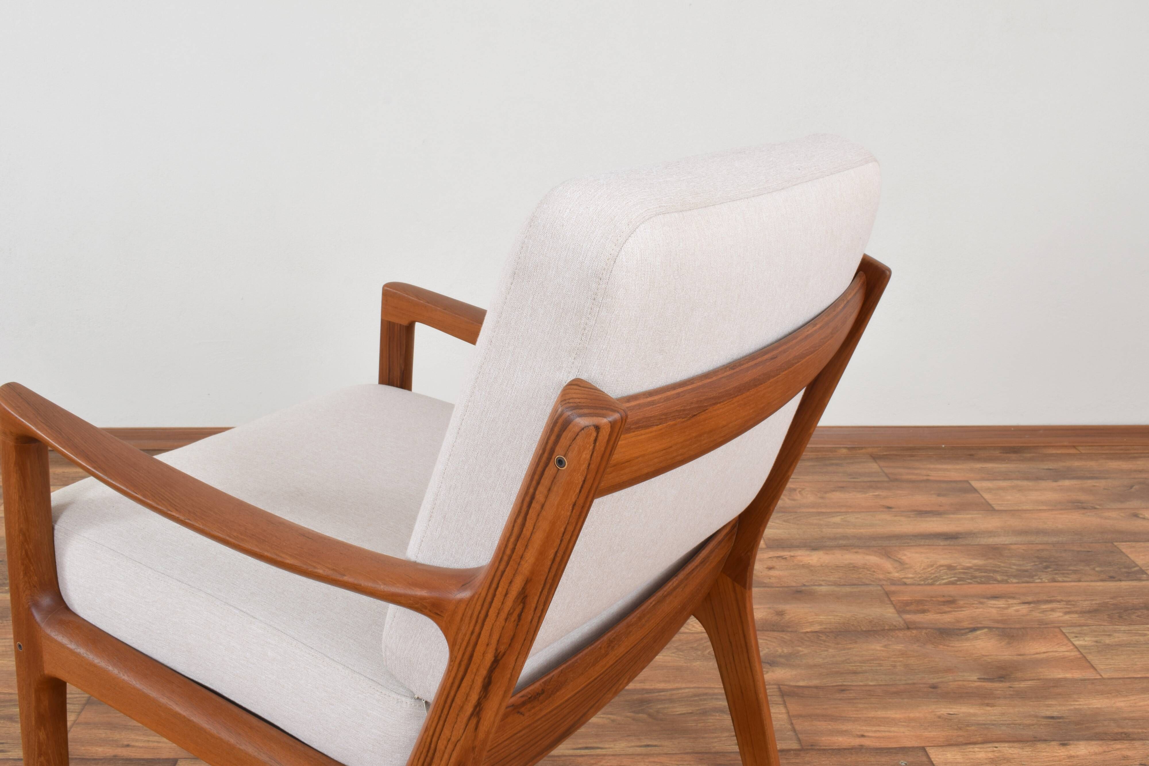 Danish Teak Senator Lounge Chair by Ole Wanscher for France & Son, 1960s.