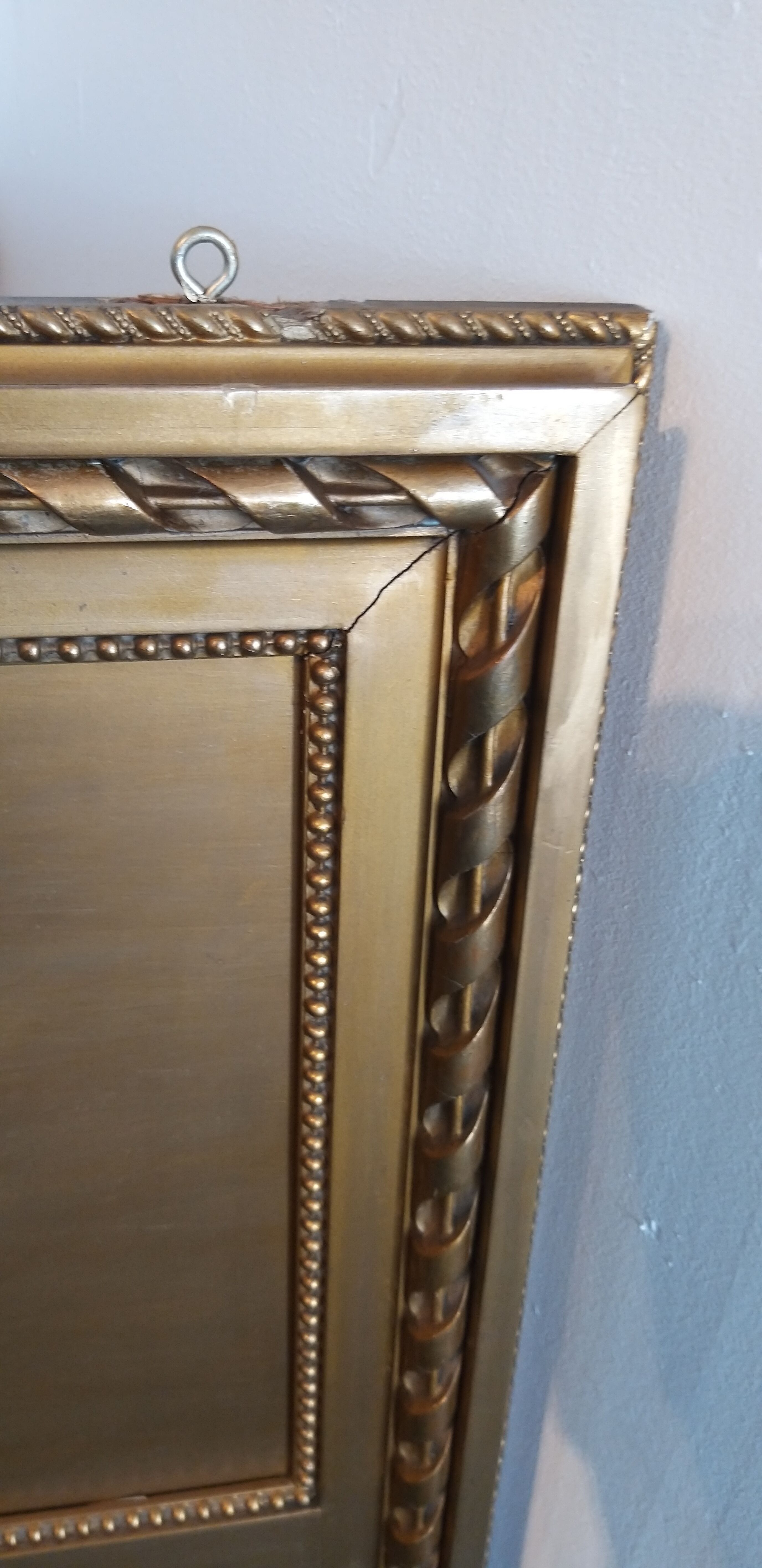 Golden trumeau mirror 73x135cm