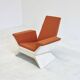Fauteuil vintage orange Space Age très unique