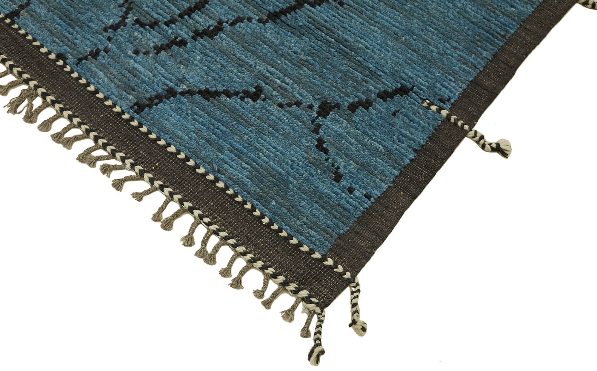 Handmade Tribal Decorative 250 cm x 310 cm Blue Wool Carpet