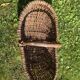 Basket with wicker handle picking vegetable garden mushrooms