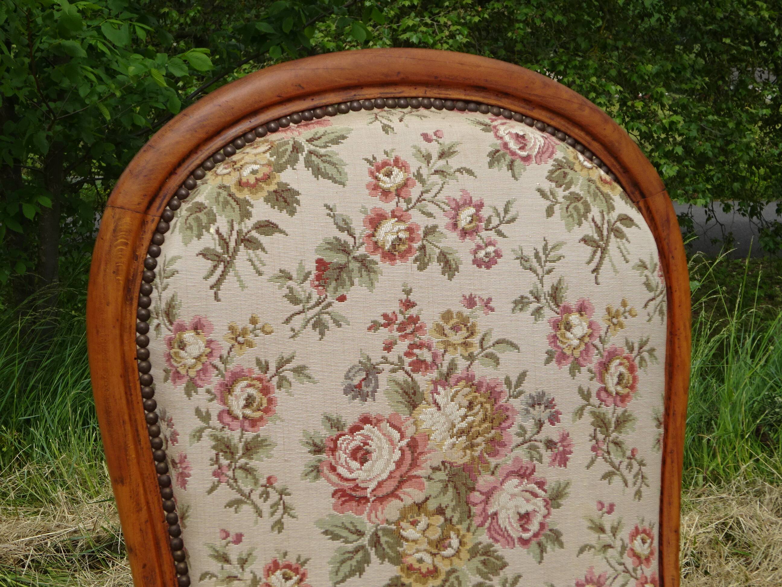 Antique Voltaire armchair with 4-position reclining backrest