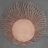 Asymmetrical rattan mirror 46cm