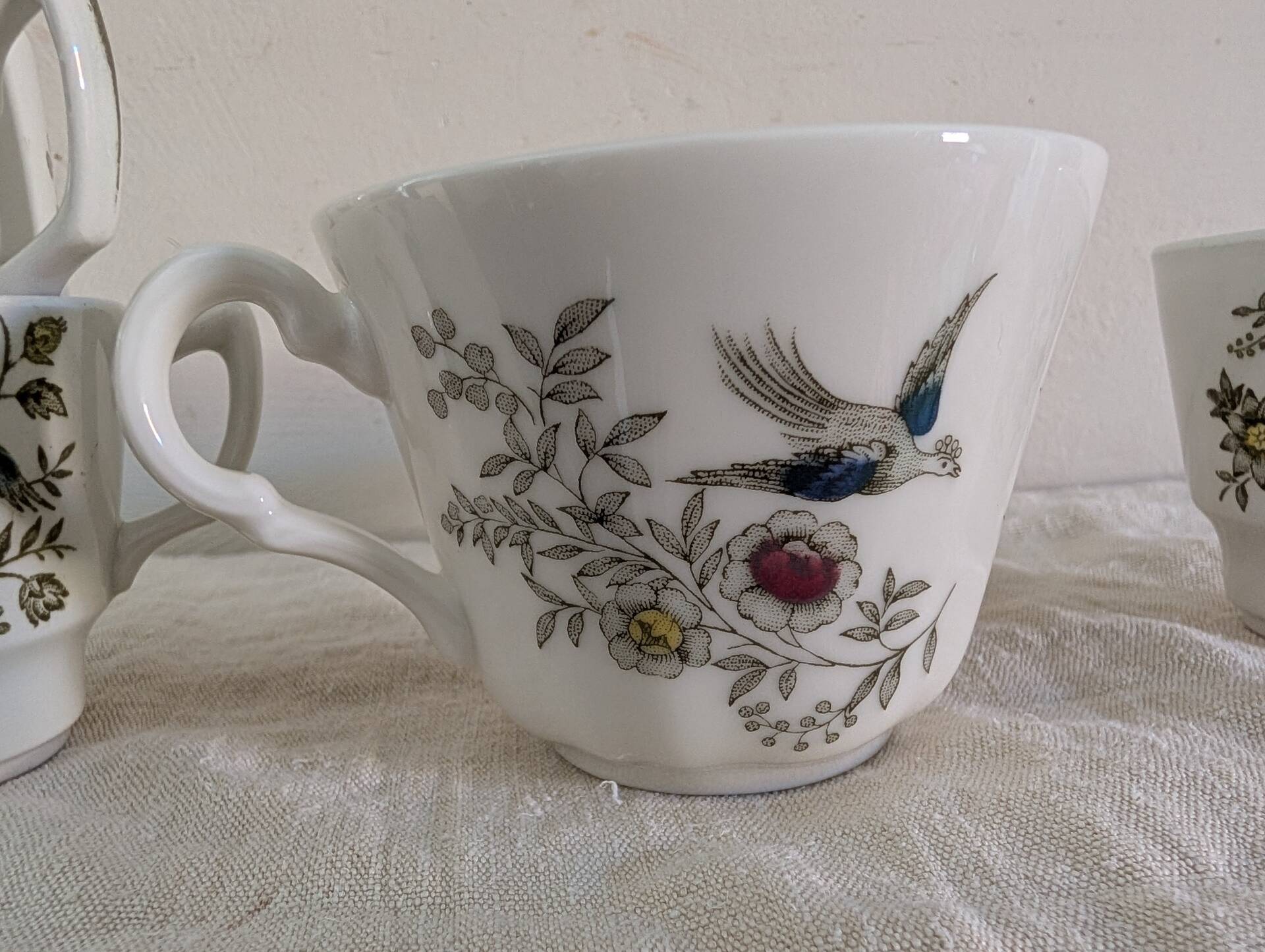 6 tasses Windsor 1981 – Jardin anglais fleuri