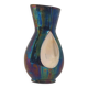 Verceram vase iridescent blue ceramic 60s Height 26,7 cm