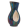 Verceram vase iridescent blue ceramic 60s Height 26,7 cm