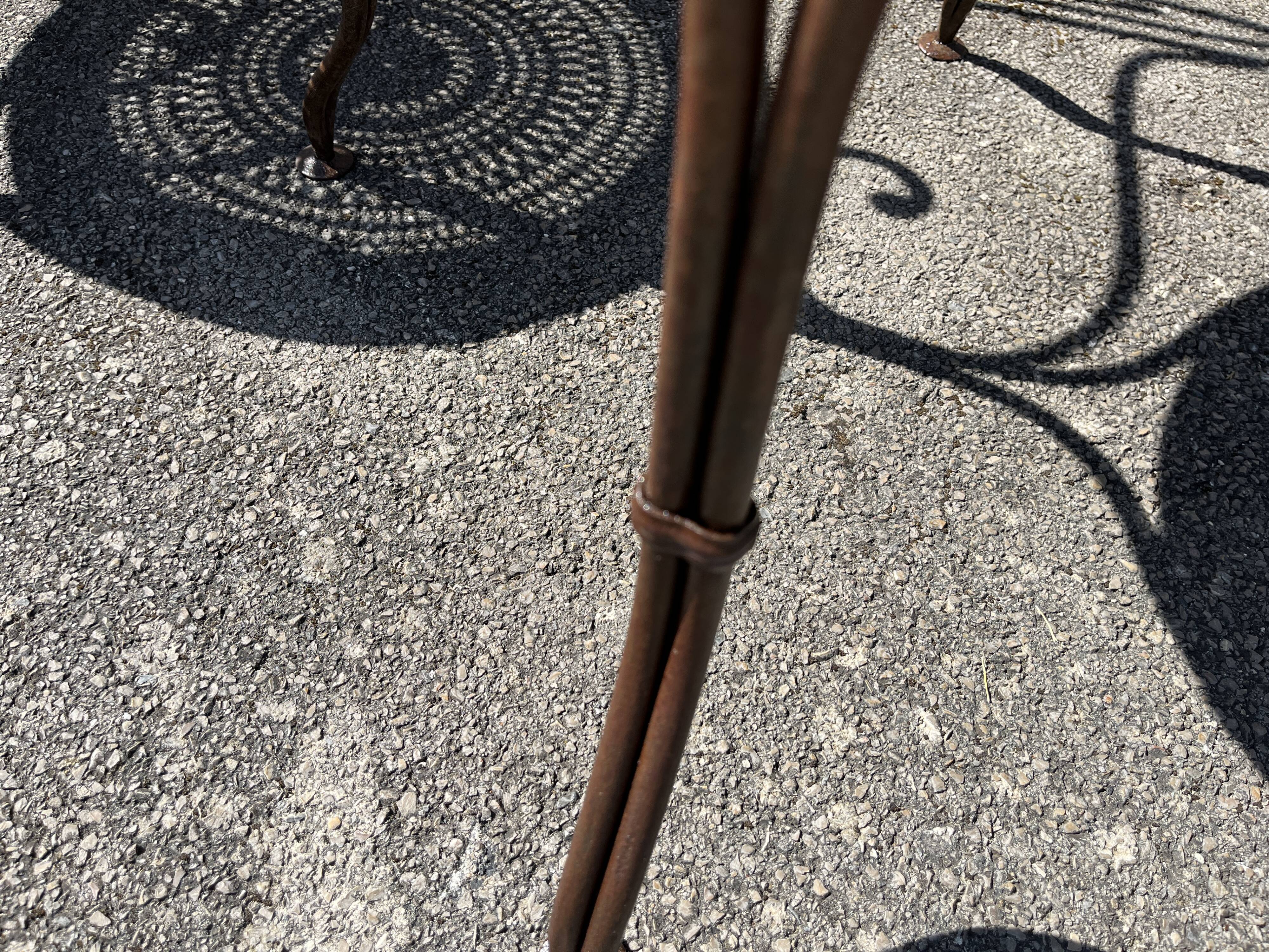 série de 4 fauteuils de jardin fer forgé