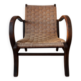 Bauhaus armchair in rope and wood