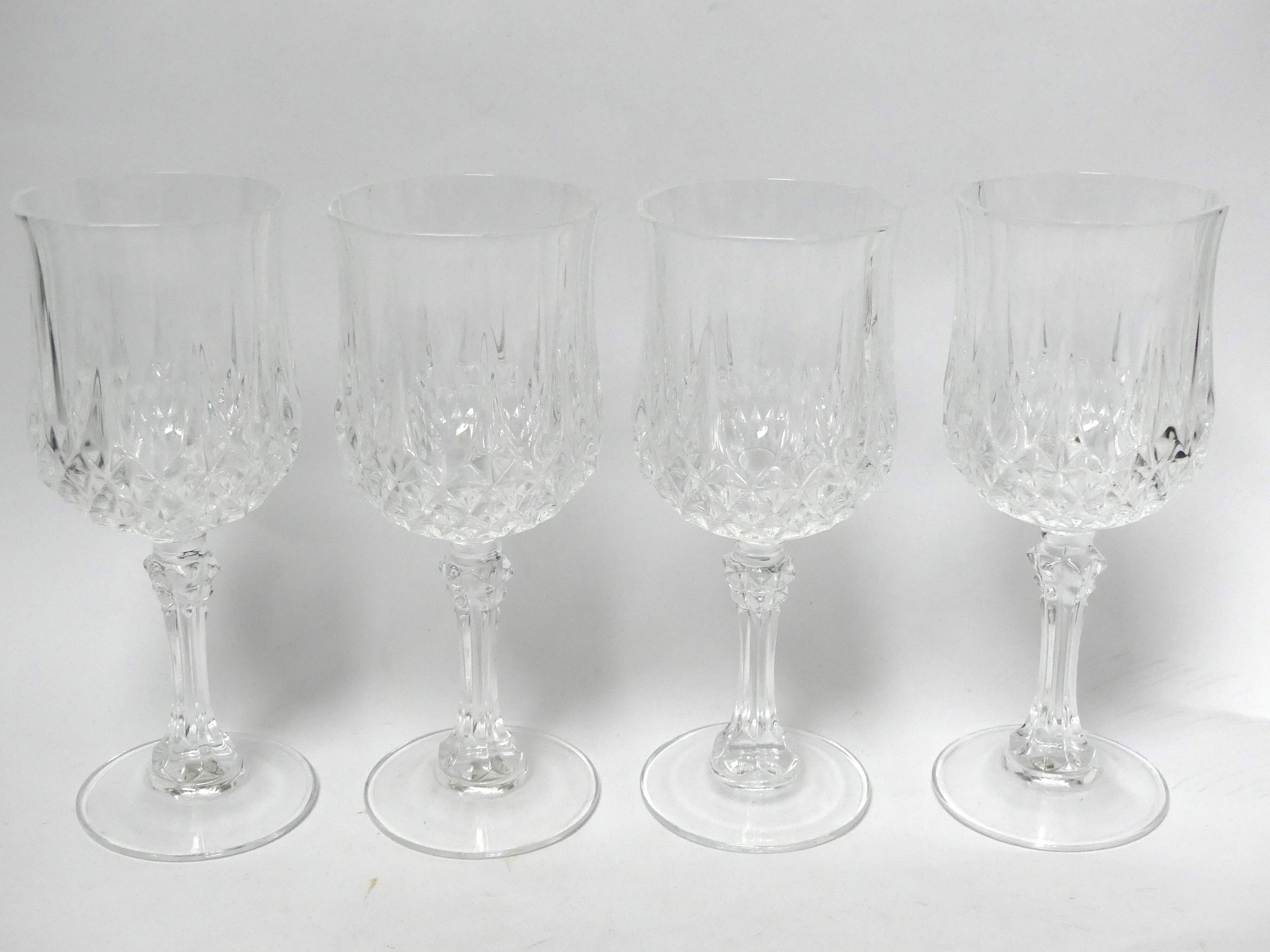 4 verres Longchamp Cristal d’Arques